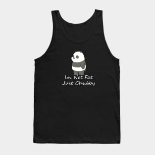 cute chubby panda funny Tank Top